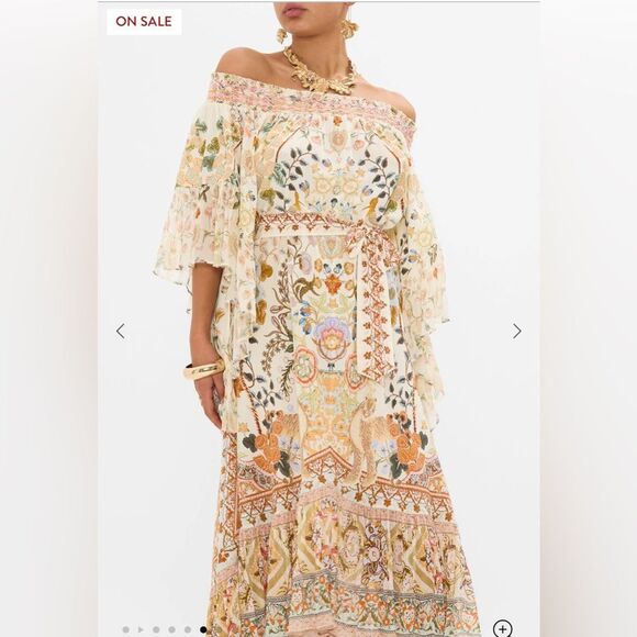 13 NWOT 949.00 CAMILLA High Low Hem Off Shoulder Dress
Honour Of Heirlooms SMALL - Picture 6 of 14